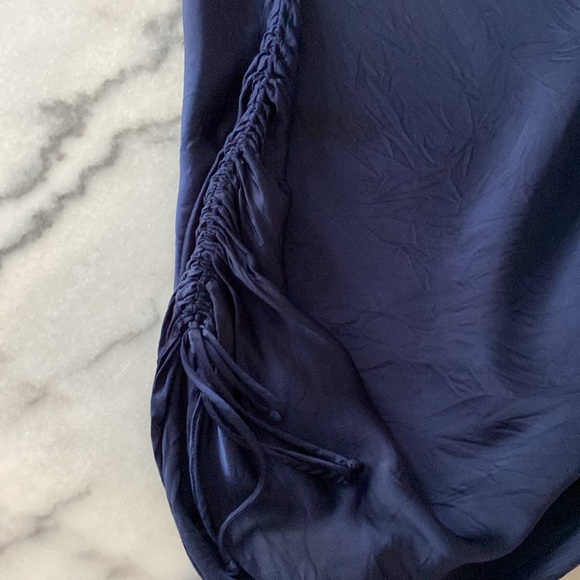 Aritzia "Wilfred" Navy Slip Dress - Picture 2 of 3